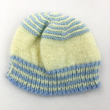 Blue & Yellow Hat - Boys 0-3 Months