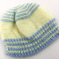 Blue & Yellow Hat - Boys 0-3 Months