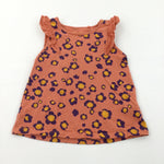 Flowers Purple & Orange Tunic Top - Girls 2-3 Years