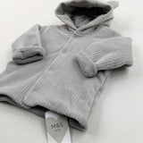 **NEW** Grey Ribbed Thick Jacket - Boys 3-6 Months