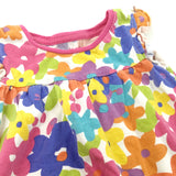 Colourful Flowers Jersey Tunic Top - Girls 2-3 Years