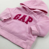 'Gap' Pink Fleece Hoodie - Girls 3-6 Months