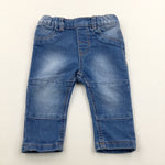 Denim Mid Blue Jeans - Girls 3-6 Months