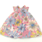 Bees, Flowers & Ladybirds Pink Cotton Sun/Party Dress - Girls 9-12 Months