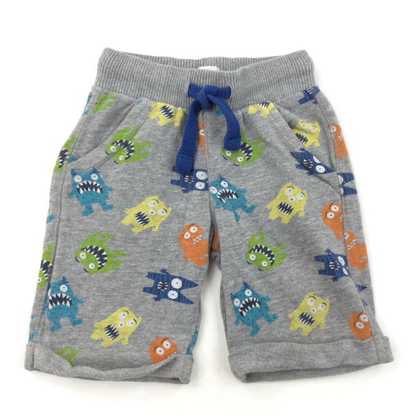 Monsters Grey Shorts - Boys 2-3 Years