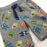 Monsters Grey Shorts - Boys 2-3 Years