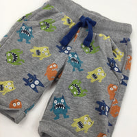 Monsters Grey Shorts - Boys 2-3 Years