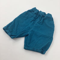 Teal Cord Shorts - Girls 18-24 Months