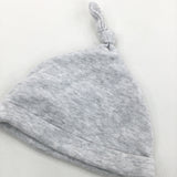 Grey Cotton Hat - Girls/Boys 0-3 Months