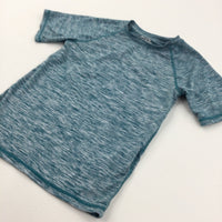 Teal & Grey Mottled Sports/Walking Base Layer T-Shirt - Boys/Girls 5-6 Years