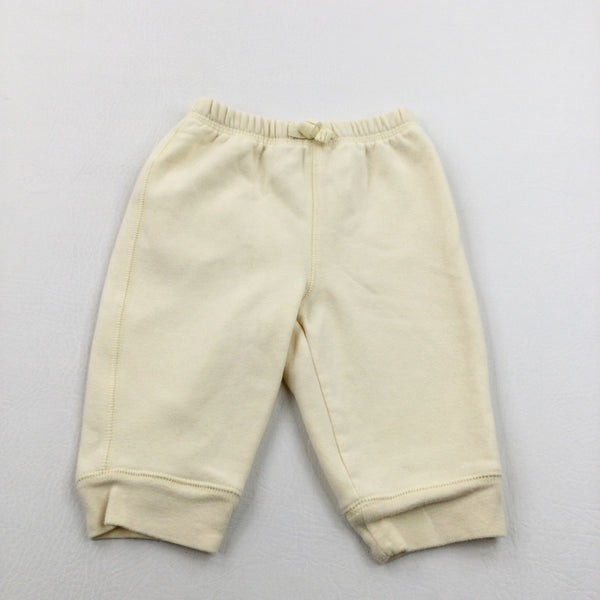 Pale Yellow Joggers - Girls 3-6 Months