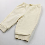 Pale Yellow Joggers - Girls 3-6 Months