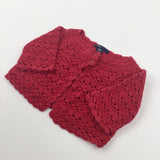 Red Crochet Cardigan - Girls 18-24 Months