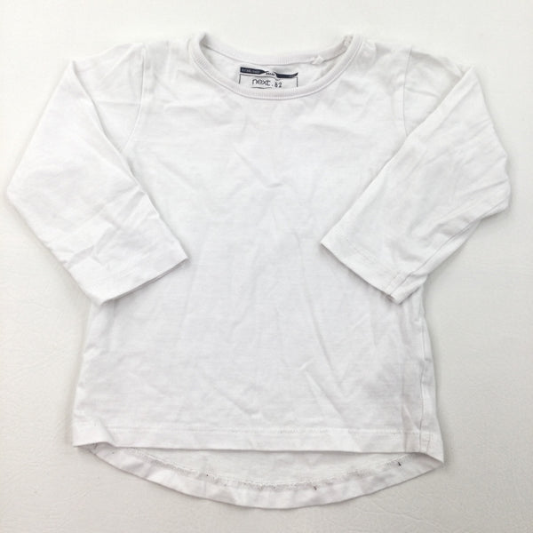 White Long Sleeve Top - Boys 12-18 Months