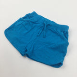 Blue Lightweight Jersey Shorts - Girls 18-24 Months