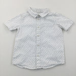 Spotty Blue & White Cotton Shirt - Boys 12-18 Months