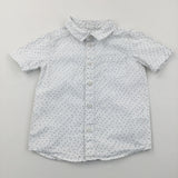 Spotty Blue & White Cotton Shirt - Boys 12-18 Months