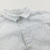 Spotty Blue & White Cotton Shirt - Boys 12-18 Months