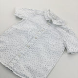 Spotty Blue & White Cotton Shirt - Boys 12-18 Months