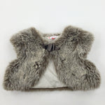 Light Brown Faux Fur Gilet - Girls 18-24 Months