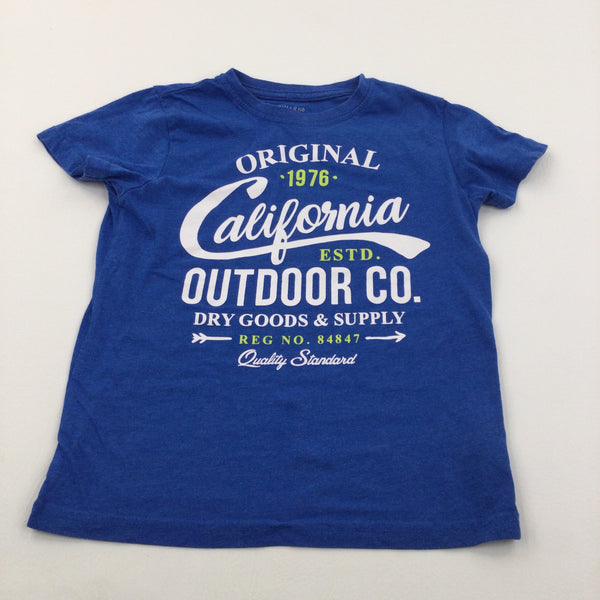 'California Outdoors…' Blue T-Shirt - Boys 7-8 Years