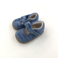 Blue & White Stripe Shoes - Girls - Shoe Size 0