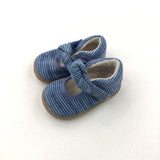 Blue & White Stripe Shoes - Girls - Shoe Size 0