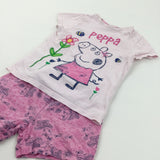 Peppa Pig Pink Short Pyjamas - Girls 3-4 Years