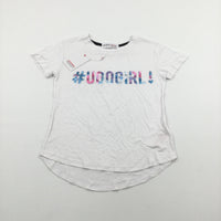 **NEW** '#Ugogirl' White T-Shirt - Girls 7-8 Years