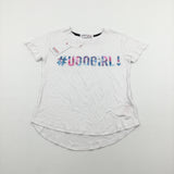 **NEW** '#Ugogirl' White T-Shirt - Girls 7-8 Years