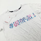 **NEW** '#Ugogirl' White T-Shirt - Girls 7-8 Years