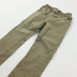 Light Brown Cotton Chino Trousers with Adjustable Waistband - Boys 2-3 Years