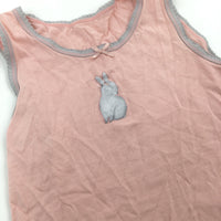 Rabbit Pink Vest - Girls 7-8 Years