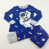Spaceman Blue & Navy Pyjamas - Boys 2-3 Years