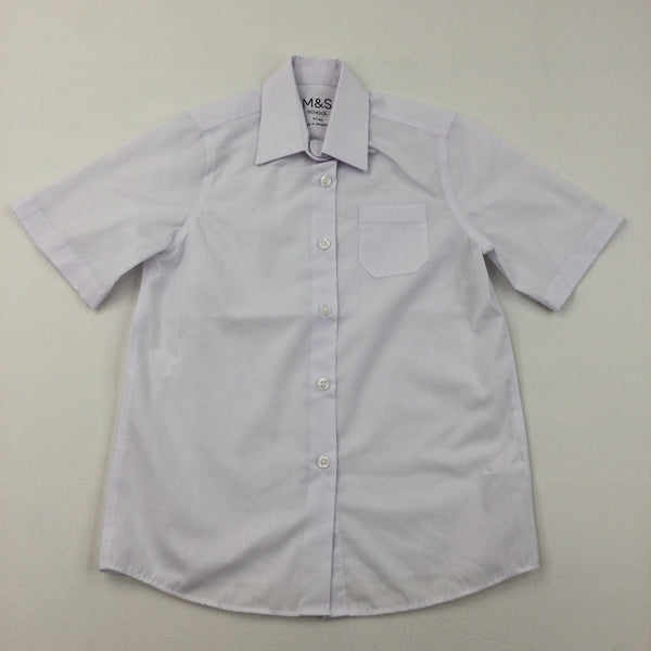 White Short Sleeve Shirt - Boys 6-7 Years