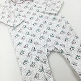 Minnie Mouse White Romper - Girls 12-18 Months