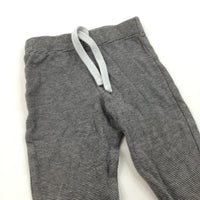 Black & Grey Striped Lightweight Pyjama Bottoms - Boys 9-12 Months