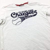 'Cleveland Chargers' White T-Shirt - Boys 7-8 Years