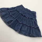 Mid Blue Lightweight Denim Skirt - Girls 9-12 Months