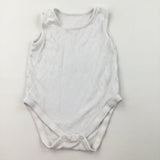 White Sleeveless Bodysuit - Boys/Girls 18-24 Months