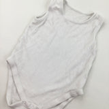 White Sleeveless Bodysuit - Boys/Girls 18-24 Months