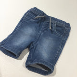 Blue Denim Shorts - Boys 3-6 Months