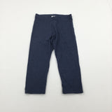 Navy Cropped Leggings - Girls 9 Years