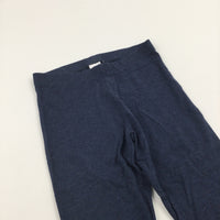 Navy Cropped Leggings - Girls 9 Years