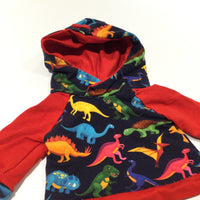 Dinosaurs Colourful Navy & Red Hoodie Sweatshirt - Boys Newborn