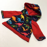 Dinosaurs Colourful Navy & Red Hoodie Sweatshirt - Boys Newborn