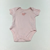 'I Love My Mummy' Heart Pink Short Sleeve Bodysuit - Girls Newborn