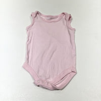 Pink Sleeveless Bodysuit - Girls 0-3 Months