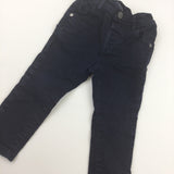 Dark Blue Jeans with Adjustable Waist - Boys 9-12 Months