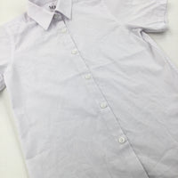 White Short Sleeve School Shirt - Boys 8-9 Years